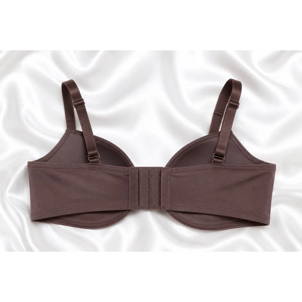 New Third Love 24/7 Lace Detail T-Shirt Bra Smooth‎ Cup Underwire Taupe 48D